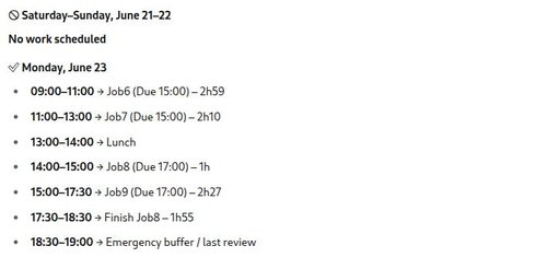 Schedule, Part 2